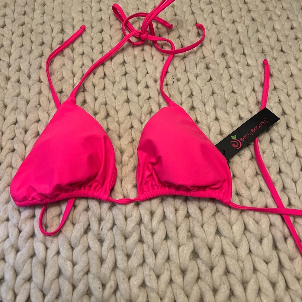 Bright Pink Bikini Top by Beachi